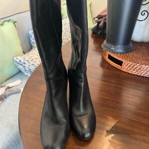 Steve Madden Black Heeled knee Boots pull on
